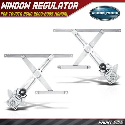 2x Front Left and Right Side Manual Window Regulator for Toyota Echo 2000-2005 - Image 1 of 4