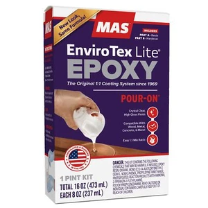 MAS EnviroTex Lite Pour-On High Gloss Finish-16oz - Picture 1 of 1