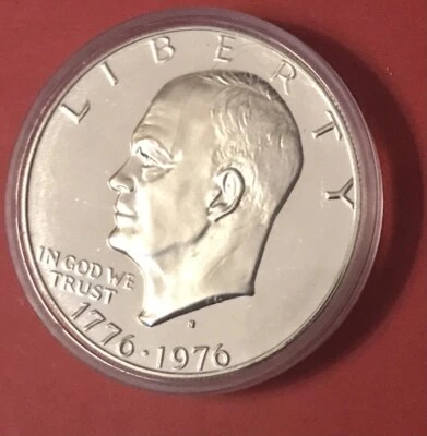 1976 -S Eisenhower Dollar Proof Bicentennial 40% Silver In Capsule￼ - Image 1 of 4