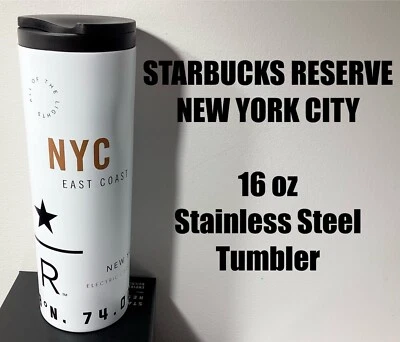 STARBUCKS RESERVE NEW YORK CITY 16 OZ STAINLESS STEEL COFFEE TUMBLER - Image 1 of 4
