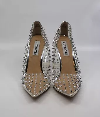 Steve Madden Vala-S [VALA06S1] Tacones Tachonados Punta Transparente Stiletto Foto 1 de 4