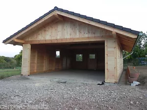 Oldtimer Holzgarage - Koblenz, Satteldach KVH 6,20 x 8,00 m als Bausatz - Bild 1 von 17