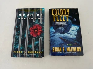 Susan R. Matthews Lot of 2 Sci Fi PB Books ~ Hour of Judgment & Colony Fleet - Imagen 1 de 10