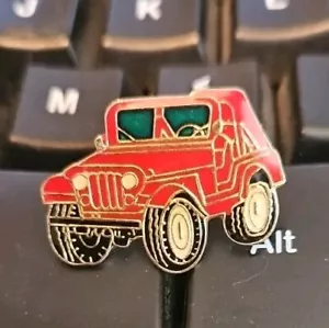Prendedor rojo para sombrero de solapa Jeep 4x4 Tie Tac - Imagen 1 de 2