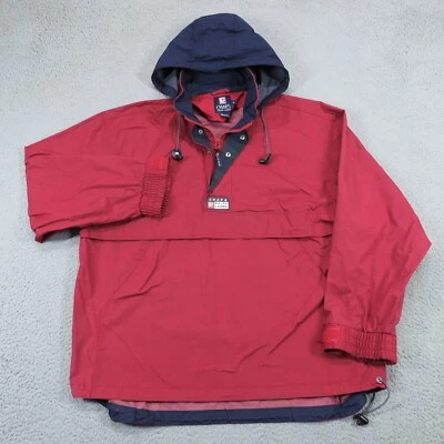 复古 Chaps Ralph Lauren 夹克男式中号 90 年代连帽风衣套衫 25x30 — 第 1/4 张图片