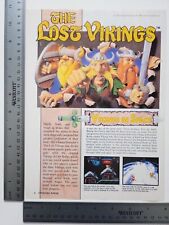 The Lost Vikings Snes Nintendo Original Print Ad / Poster Game Gift Art