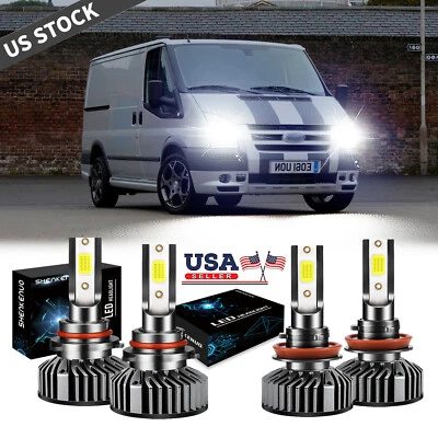 6000K LED Headlights Bulbs Hi/Lo Beam For Ford Transit-150/250/350/350 2015-2019 - Image 1 of 4