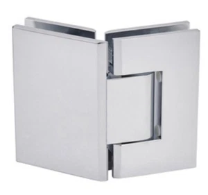 CRL Polished Chrome Geneva 345 Series Adjustable 135º Glass-to-Glass Hinge - Picture 1 of 4