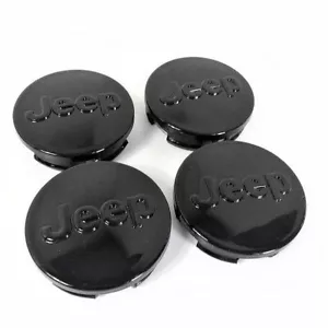 4 x Jeep 63mm Wheel Center Caps For Jeep Patriot Compass Grand Cherokee Wrangler - Picture 1 of 2