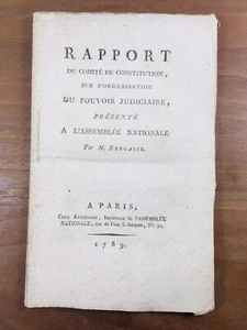 Constitution Committee 1789 Organization Of The Judicial Power Bergasse Paris - Picture 1 of 14