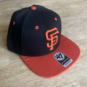 San Francisco Giants Snapback Hat - ’47 Captain - Black and Orange - Picture 1 of 5