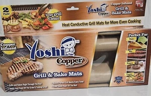 Yoshi Non-Stick Copper Grill & Bake Mat - 2 Pack - Picture 1 of 2