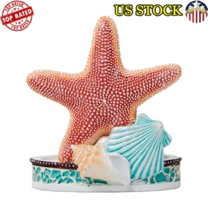Resin Toothbrush Holder Sea Inspired Design Starfish Shell Bath Accessory New - Picture 1 of 7