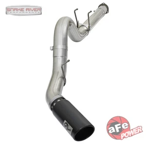 AFE 5" DPF BACK EXHAUST FOR 2017-2025 FORD POWERSTROKE DIESEL 6.7L w BLACK TIP - Foto 1 di 12