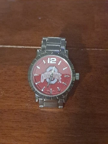 Ohio State University Men’s Fashion Watch 45mm Face needs Battery And BAND Cover