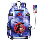 Helluva Boss school bag Graffiti backpack Usb charge laptop travel bags Mochila