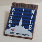 UNITED AIRLINES GOING THE EXTRA MILE PIN BADGE LAPEL BROOCH ADVERTISING AIRPLANE