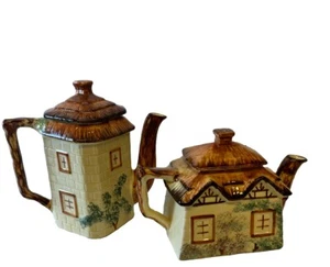 2 Vintage Keele Street Cottage Ware Tea Pot Made in England- Great Condition - Picture 1 of 15
