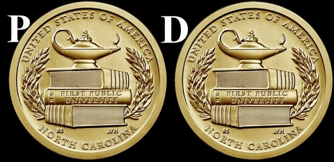 2021 P&D American Innovation North Carolina Dollar BU 2 Coins full SET Mint US Cover