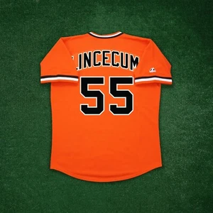 Tim Lincecum 1978 San Francisco Giants Cooperstown Men's Alt Orange Jersey - Picture 1 of 6