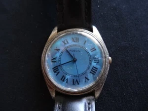 FOSSIL men's watch vintage BW6727 3ATM water resistant tan leather band - Picture 1 of 5