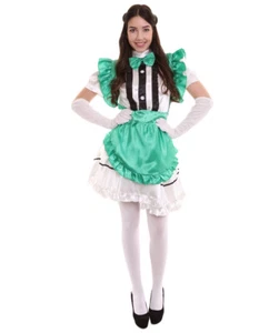 Women’s Anime Cosplay French Maid Dress | Uniform Costumes Green HC-1197 - Picture 1 of 8