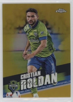 2022 Topps Chrome MLS Gold Refractor /50 Cristian Roldan #144 - Image 1 of 2