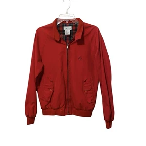 Izod Swing Top Harrington rot Reißverschluss Baumwolle Y2K Bomberjacke Herren Größe Small - Bild 1 von 14