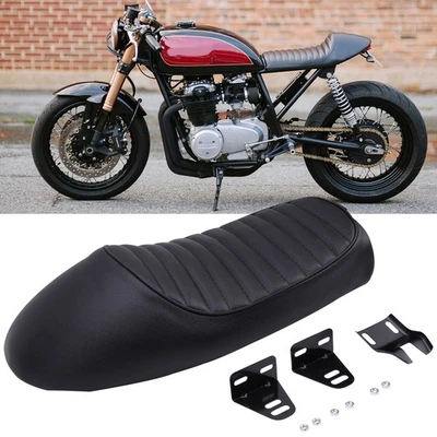 Cafe Racer Motorbike Seat Retro Leather Saddle For Suzuki GS 125 450 550 850 650 - Image 1 of 4