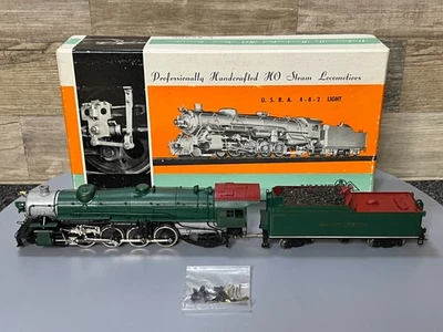 Akane Brass HO Scale USRA 4-8-2 Light Mountain Type Steam Locomotive & Tender - Image 1 of 4