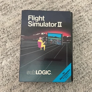 Flight Simulator II 2 5.25" Floppy Disk Computer Game Atari Computers 48k memory - Picture 1 of 9