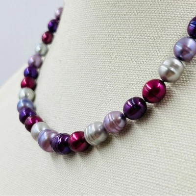 Elegante collar de perlas cultivadas de agua dulce Honora broche de plata de ley Foto 1 de 4