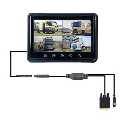 9 Inch IPS Screen Monitor with VGA & 4PIN Aviation Connector For MDVR - Image 1 of 4