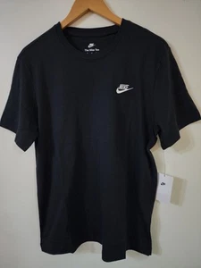 Nike NSW Club besticktes T-Shirt Größe Medium Herren schwarz AR4997 013 Baumwolle - Bild 1 von 2