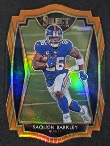Panini Select Saquon Barkley Premier Level 2020 troquelado naranja Prizm #115 - Imagen 1 de 2