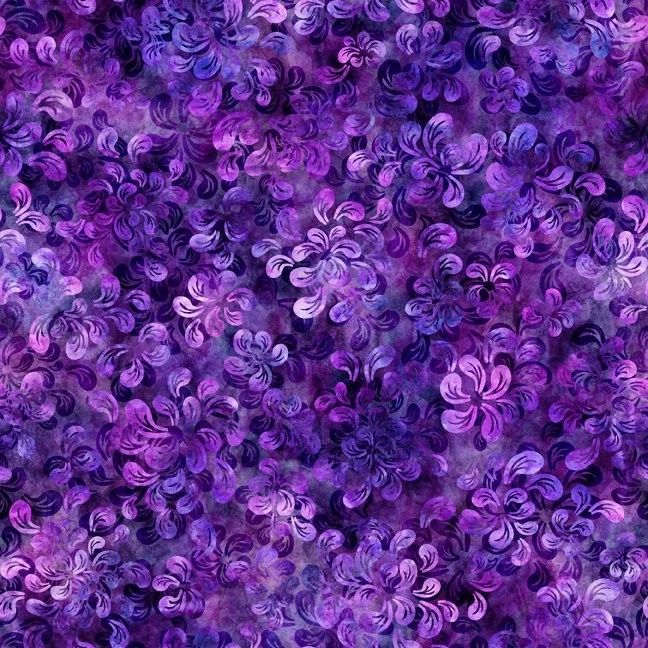 Violet Leaf blender 108" fabric by Quilting Tresasures, 30563-V, Dan Morris - Image 1 of 1