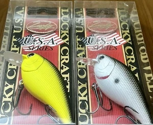 2 Lucky Craft FAT CB BDS 4F Crankbait Lures CHART BLACK/OR TENNESSEE SHAD - Picture 1 of 5