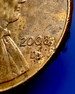 2008 D RAre Lincoln Memorial Penny Extreme 2x 3x Double Triple Struck  Only One - Picture 1 of 15