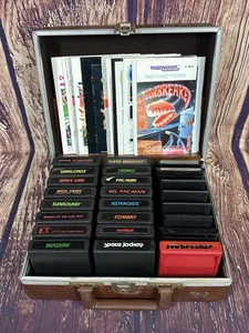 Atari 24 Game LOT and Manuals With Caring Case - Untested - Picture 1 of 18