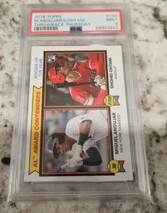 2018 Topps Throwback Thursday Shohei Ohtani RC #190 PSA 9 Angels MLB Dodgers Roy - Imagen 1 de 2