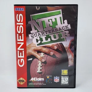 NFL Quarterback Club para Sega Genesis, 1994 con estuche y folleto - Imagen 1 de 15