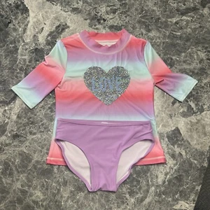 Carter's Swim Top Rash Guard With Bottoms Girls Size 14 Worn Once 2 piece - Picture 1 of 8