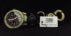 REGENCY MILITARY Pocket Watch Bronze Luminous hands Snap-on 38mm NEW New Battery - Picture 1 of 9