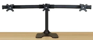 TRIPLE 3 LCD MONITOR STAND CURVED ARM FREESTANDING ADJUSTABLE 22" 24" 27" 28" - Foto 1 di 5