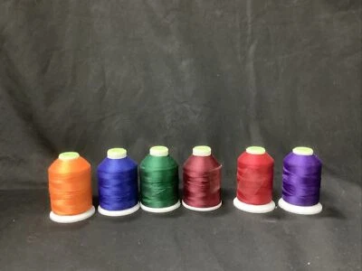 6 Used Coats & Clark T41 Machine Embroidery Thread, More Bold Colors, 40 Wt - Image 1 of 4