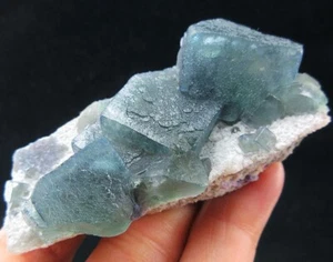 90 g Morandi/azul/púrpura Fluorita cristal mineral espécimen, Mongolia Interior - Imagen 1 de 5