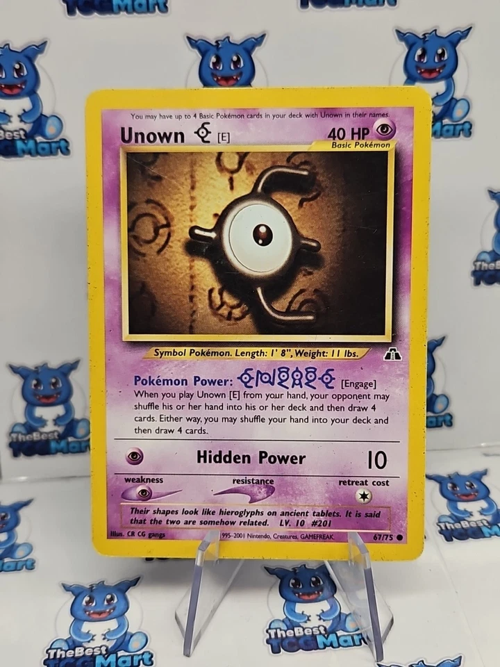 Unown E 67/75 Pokemon Neo Discovery MP - Image 1 of 2