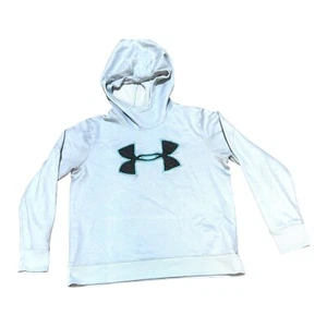 Under Armour Coldgear Hoodie Youth Large LG Loose Fit Light Blue Sweatshirt - Picture 1 of 5