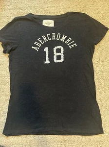 Abercrombie & Fitch Black T- Shirt Girls Size L - Picture 1 of 4
