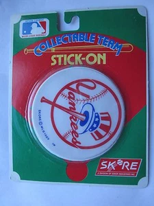 NY Yankees Stick-On Skore MLB 1989 Sealed Rack Display Nice Collectable - Picture 1 of 4